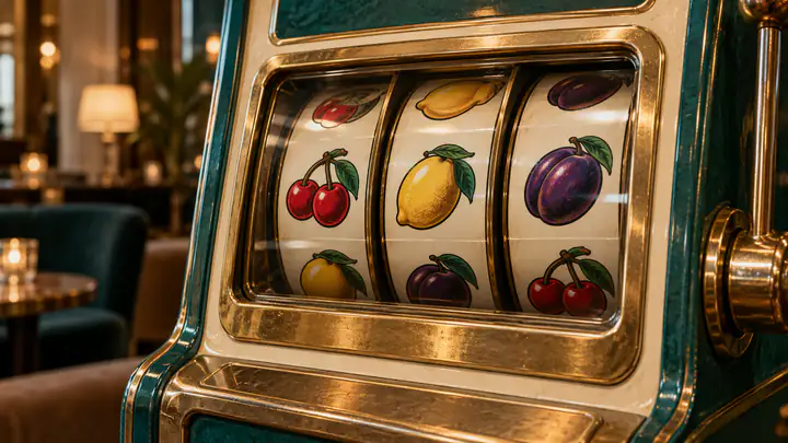 Close-up of slot-machine reels